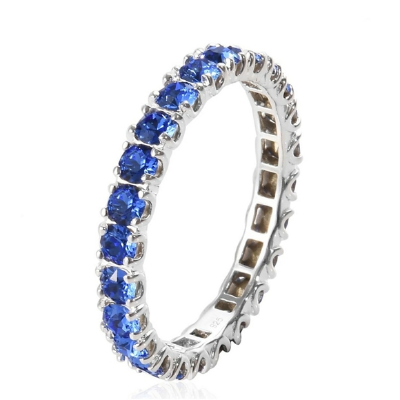 Sterling Silver Eternity Ring with Crystals from Swarovski